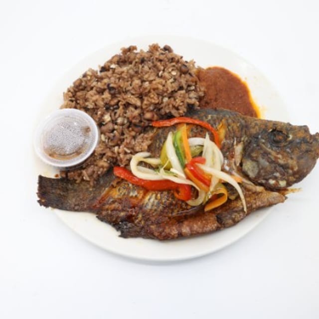 Waakye/Jollof With Tilapia.