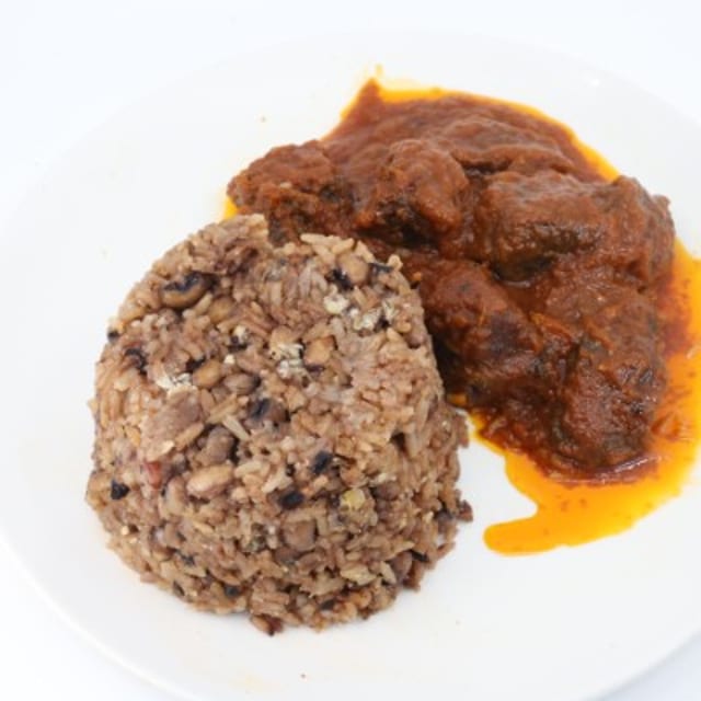 Waakye & Goat Small.