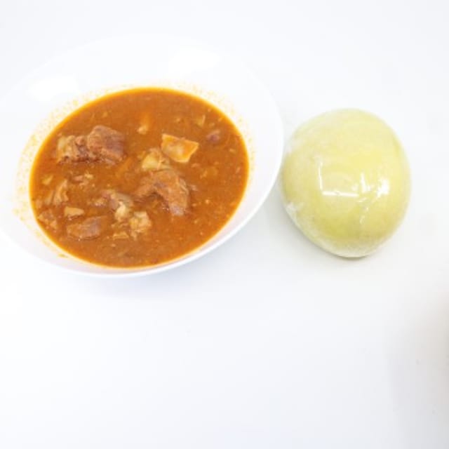 Light Pepper Soup & Swallow Large.