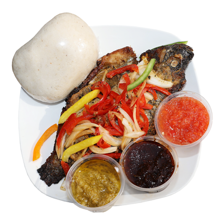 Banku & Pepper w/ Tilapia Fish - Asante’s Caribbean African Restaurant